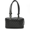 Chanel  Cambon shopping bag  in black quilted leather - Detail D8 thumbnail