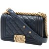 Chanel  Boy shoulder bag  in navy blue quilted leather - 00pp thumbnail