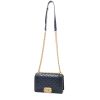 Chanel  Boy shoulder bag  in navy blue quilted leather - Detail D2 thumbnail