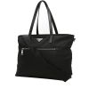 Shopping bag mini prada   in tela nera e pelle nera - 00pp thumbnail