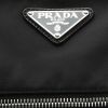 Prada   shopping bag  in black canvas  and black leather - Detail D1 thumbnail
