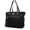 Prada   shopping bag  in black canvas  and black leather - Detail D2 thumbnail
