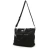 Prada   shopping bag  in black canvas  and black leather - Detail D3 thumbnail