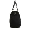 Prada   shopping bag  in black canvas  and black leather - Detail D8 thumbnail