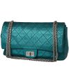 Chanel 2.55 shoulder bag  in metallic blue quilted leather - 00pp thumbnail