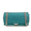 Borsa a tracolla Chanel 2.55 in pelle trapuntata blu metallizzato - 360 thumbnail