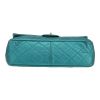 Chanel 2.55 shoulder bag  in metallic blue quilted leather - Detail D1 thumbnail