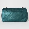 Chanel 2.55 shoulder bag  in metallic blue quilted leather - Detail D8 thumbnail