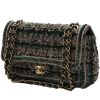 Chanel  Timeless small model  handbag  in green and beige tweed - 00pp thumbnail