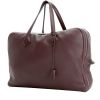 Hermès  Victoria travel bag  in burgundy togo leather - 00pp thumbnail