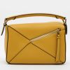 Loewe  Puzzle  small model  handbag  in yellow leather - Detail D7 thumbnail