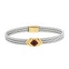 Fred Force 10 bracelet in yellow gold, citrine and stainless steel - 00pp thumbnail