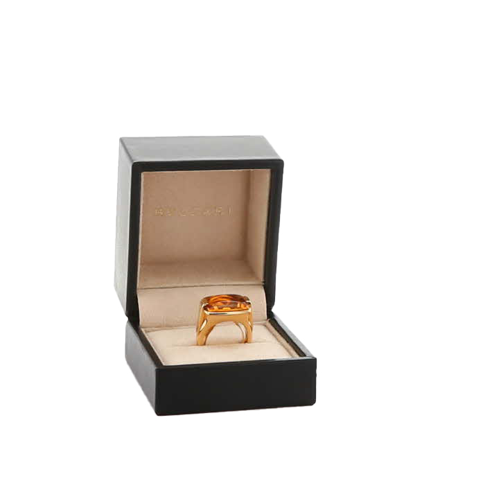 Bulgari  ring in yellow gold and citrine - Detail D2