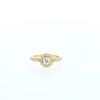 Vintage  ring in yellow gold and diamonds - 360 thumbnail
