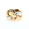 Half-articulated Poiray Tresse ring in white gold, pink gold and yellow gold - 360 thumbnail
