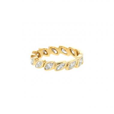 Alianza Vintage  de oro amarillo y diamantes