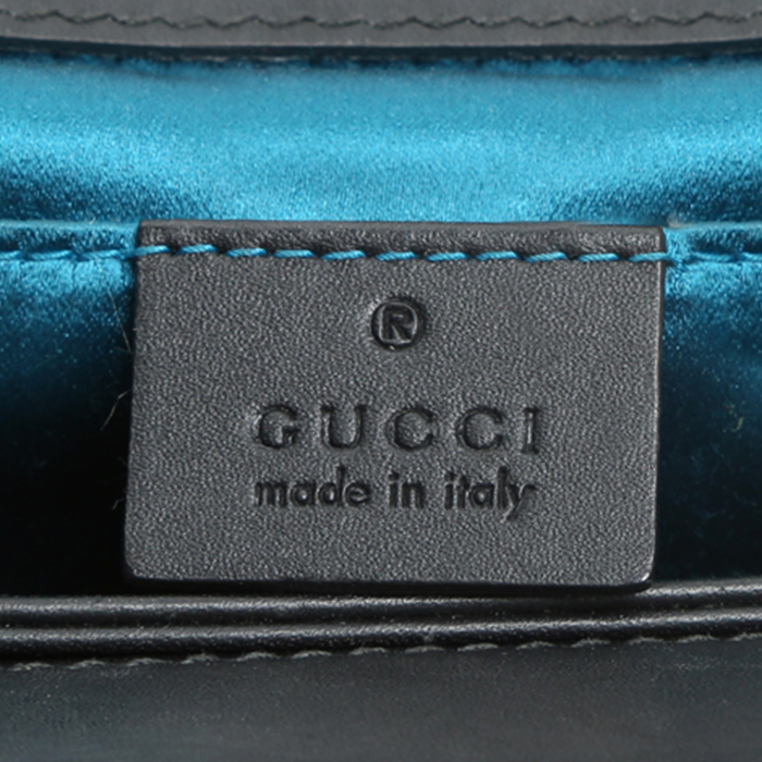 Bolso de mano Gucci  Ophidia en ante negro y cuero negro - Detail D4