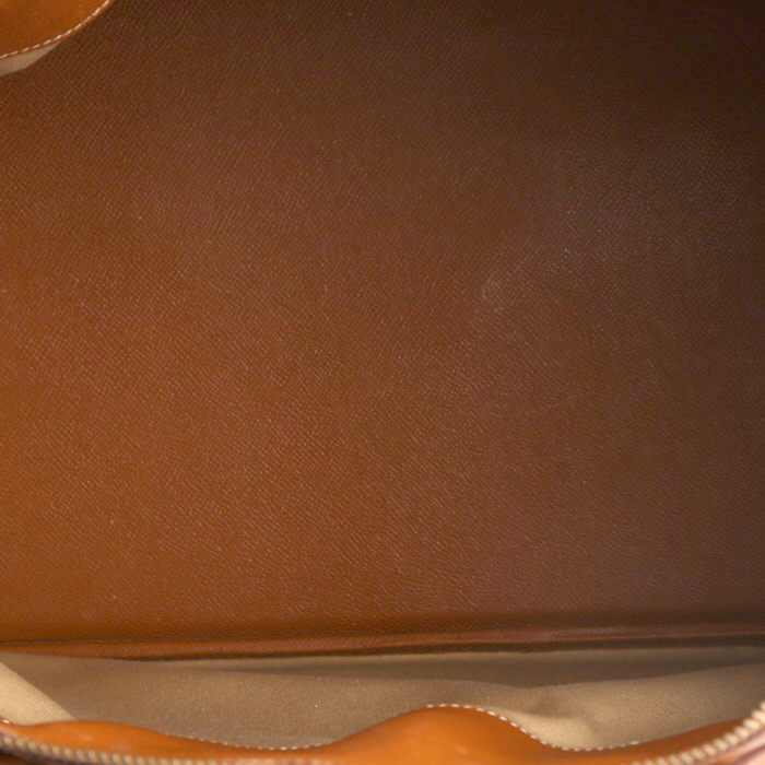 Sac de voyage Hermès  Bolide - Travel Bag en cuir Courchevel gold - Detail D4