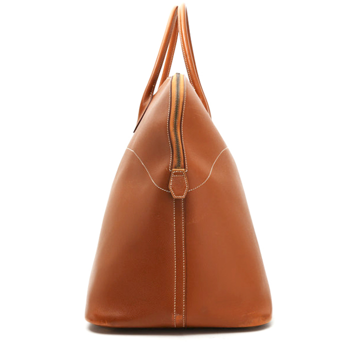 Sac de voyage Hermès  Bolide - Travel Bag en cuir Courchevel gold - Detail D7