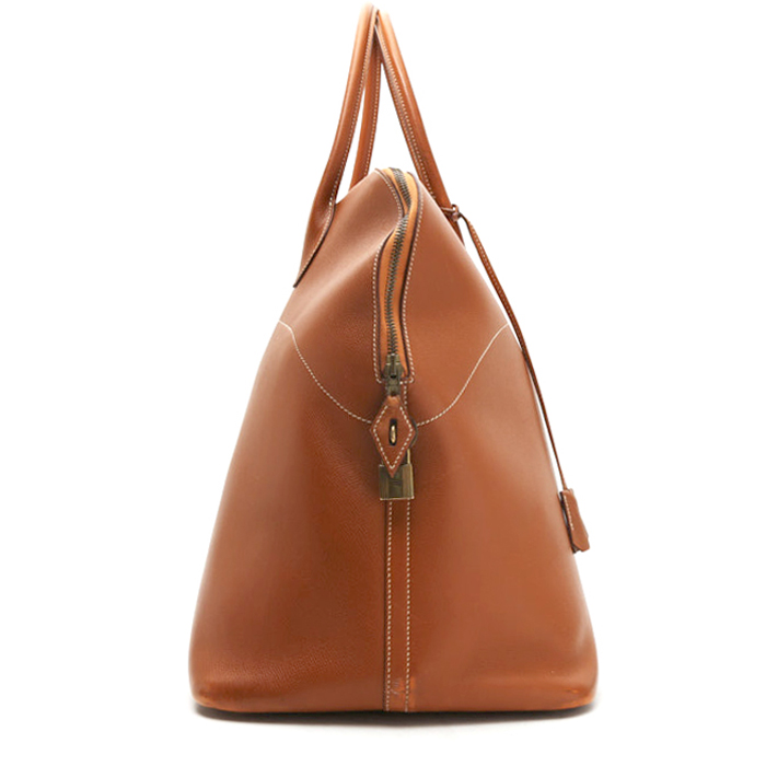 Hermès  Bolide - Travel Bag travel bag  in gold Courchevel leather - Detail D8