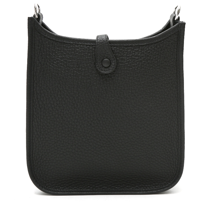 Hermès  Mini Evelyne shoulder bag  in black togo leather - Detail D8