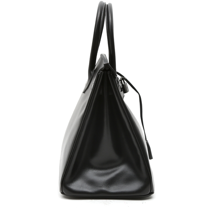 Sac à main Hermès  Birkin So Black en cuir box noir - Detail D6