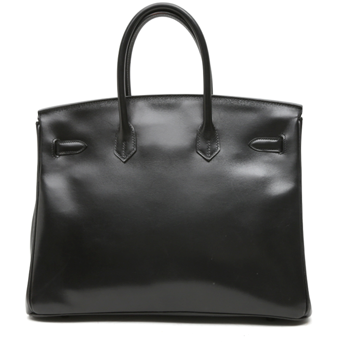 Sac à main Hermès  Birkin So Black en cuir box noir - Detail D8
