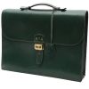 Hermès  Sac à dépêches briefcase  in khaki box leather - 00pp thumbnail