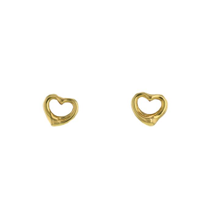 Paire de puces d'oreilles Tiffany & Co Open Heart en or jaune - 00pp