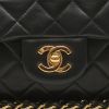 Chanel  Timeless Petit handbag  in black quilted leather - Detail D1 thumbnail