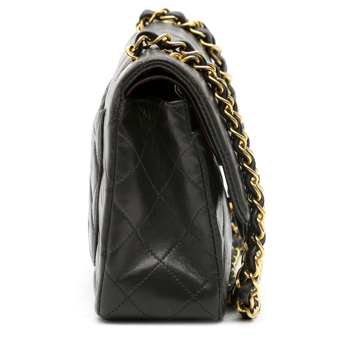 Sac à main Chanel  Timeless Petit en cuir matelassé noir - Detail D6