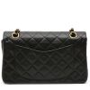 Chanel  Timeless Petit handbag  in black quilted leather - Detail D8 thumbnail
