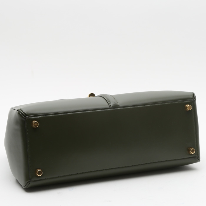 Sac à main Celine  16 en cuir vert - Detail D5