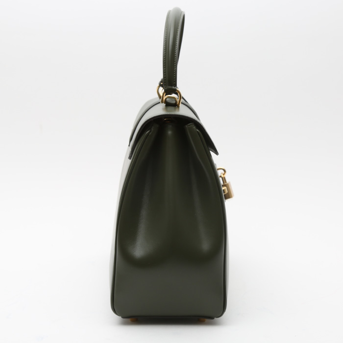 Sac à main Celine  16 en cuir vert - Detail D6