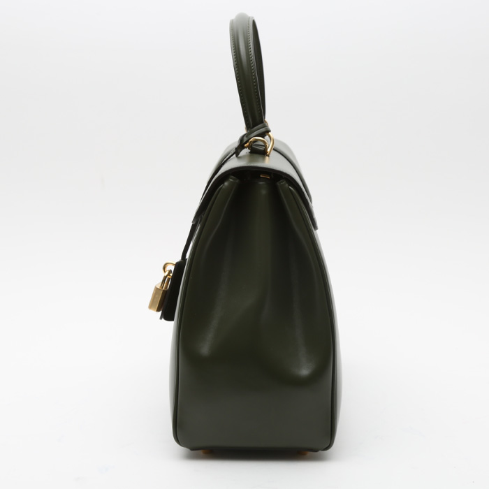 Sac à main Celine  16 en cuir vert - Detail D7