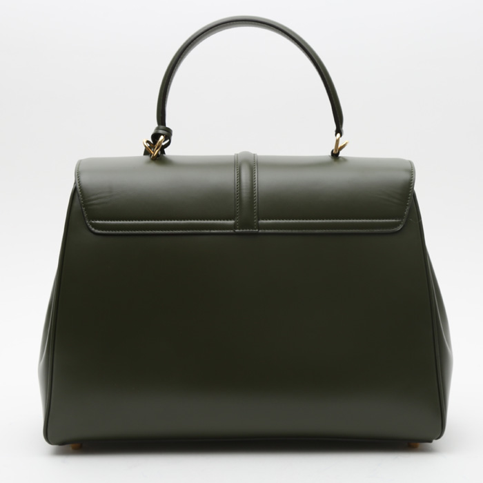 Sac à main Celine  16 en cuir vert - Detail D8