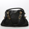 Chloé  Paraty shoulder bag  in black grained leather - Detail D8 thumbnail