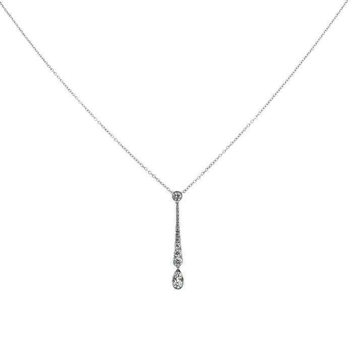 Tiffany Tiffany & Co. T Smile AU750 Necklace Silver P10616 – NUIR VINTAGE