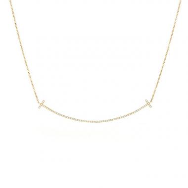 Collar Tiffany 
Co Smile T ancho de oro amarillo y diamantes Collar Tiffany 
Co Smile T ancho de oro amarillo y diamantes