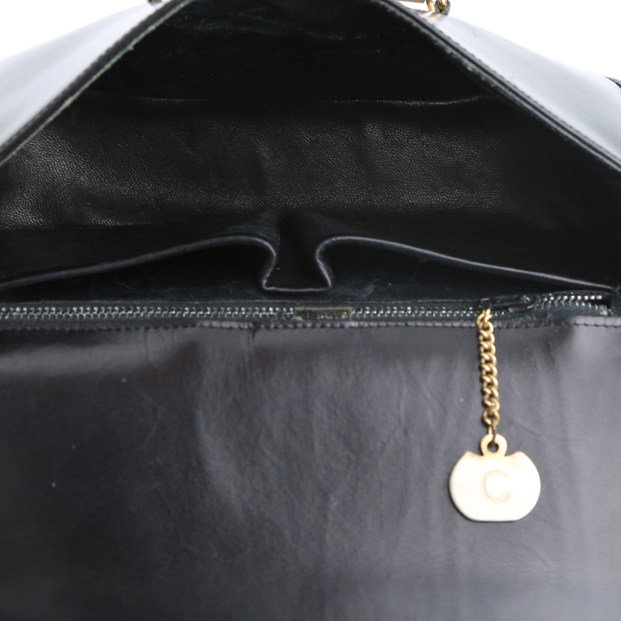 Bolso para llevar al hombro o en la mano Celine  Vintage en cuero negro - Detail D3