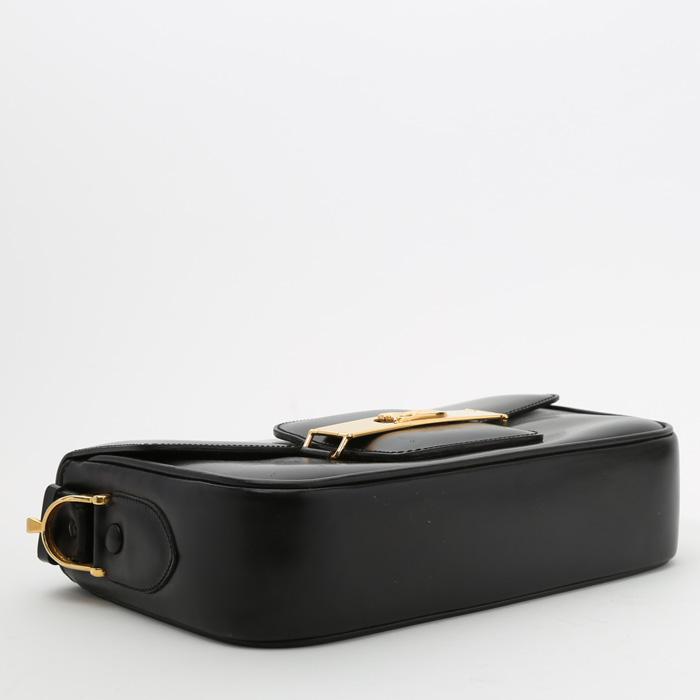 Borsa da spalla o a mano Celine  Vintage in pelle nera - Detail D5