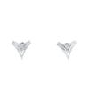 Messika Queen V earrings in white gold and diamonds - 360 thumbnail