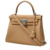 Hermès  Kelly 28 cm handbag  in Biscuit leather taurillon clémence - 00pp thumbnail