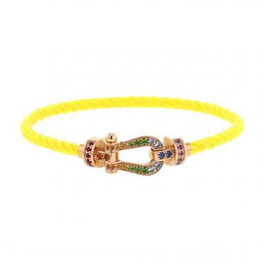 Fred Perry 2010s Yellow and Rose Gold Force 10 Bracelet