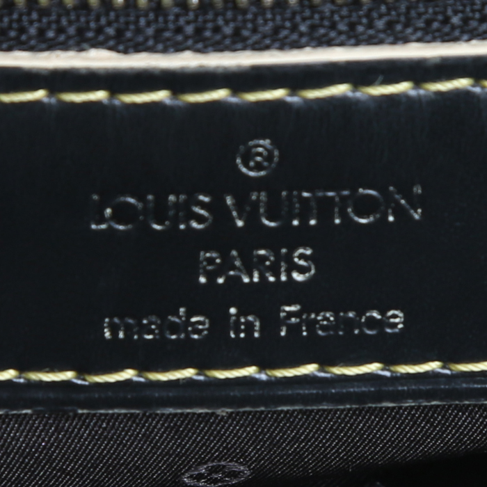 Bolso de mano Louis Vuitton  Lockit en cuero negro - Detail D3