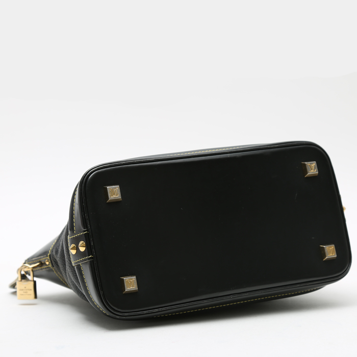 Louis Vuitton Lockit handbag in black leather - Detail D4