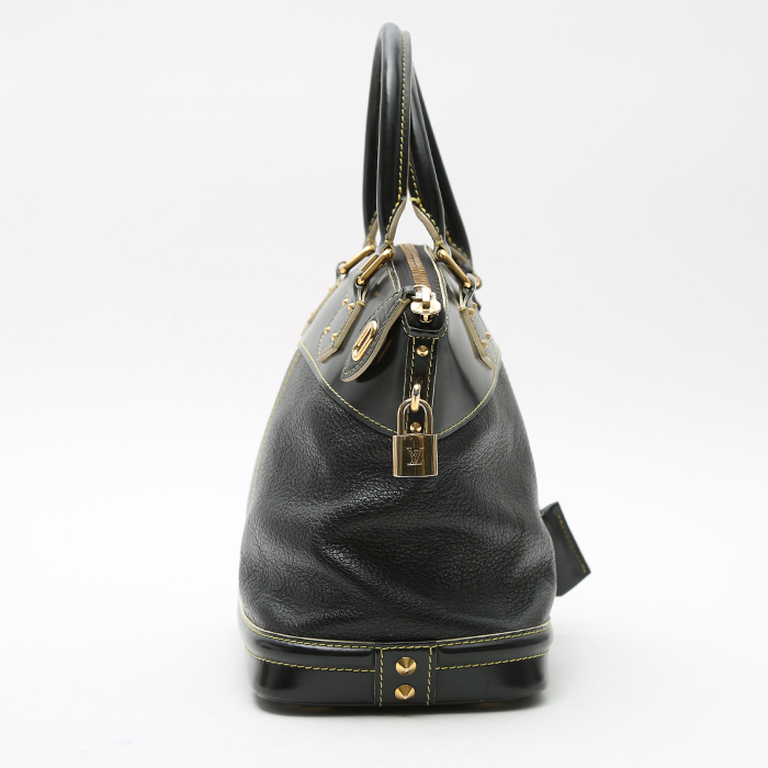 Louis Vuitton Lockit handbag in black leather - Detail D5