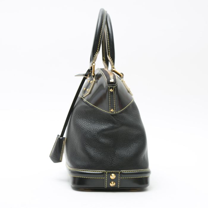 Louis Vuitton Lockit handbag in black leather - Detail D6