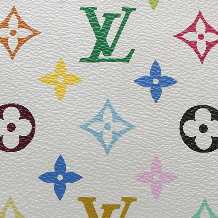 Louis Vuitton  Editions Limitées handbag  in multicolor monogram canvas  and natural leather - Detail D1
