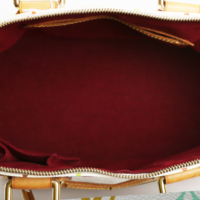 Bolso de mano Louis Vuitton  Editions Limitées en lona Monogram multicolor y cuero natural - Detail D2